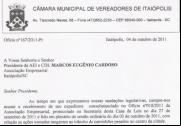 Ofício resposta, enviado pela Câmara de Vereadores.